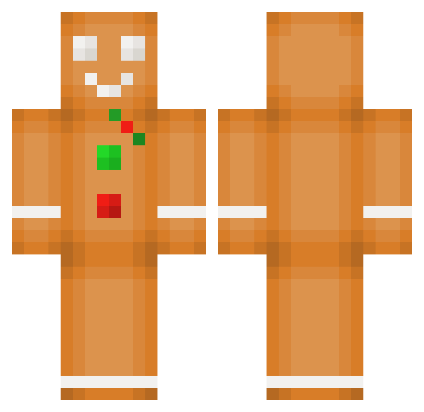 G1ng3rBr3qdMqn Minecraft skin, front and back view