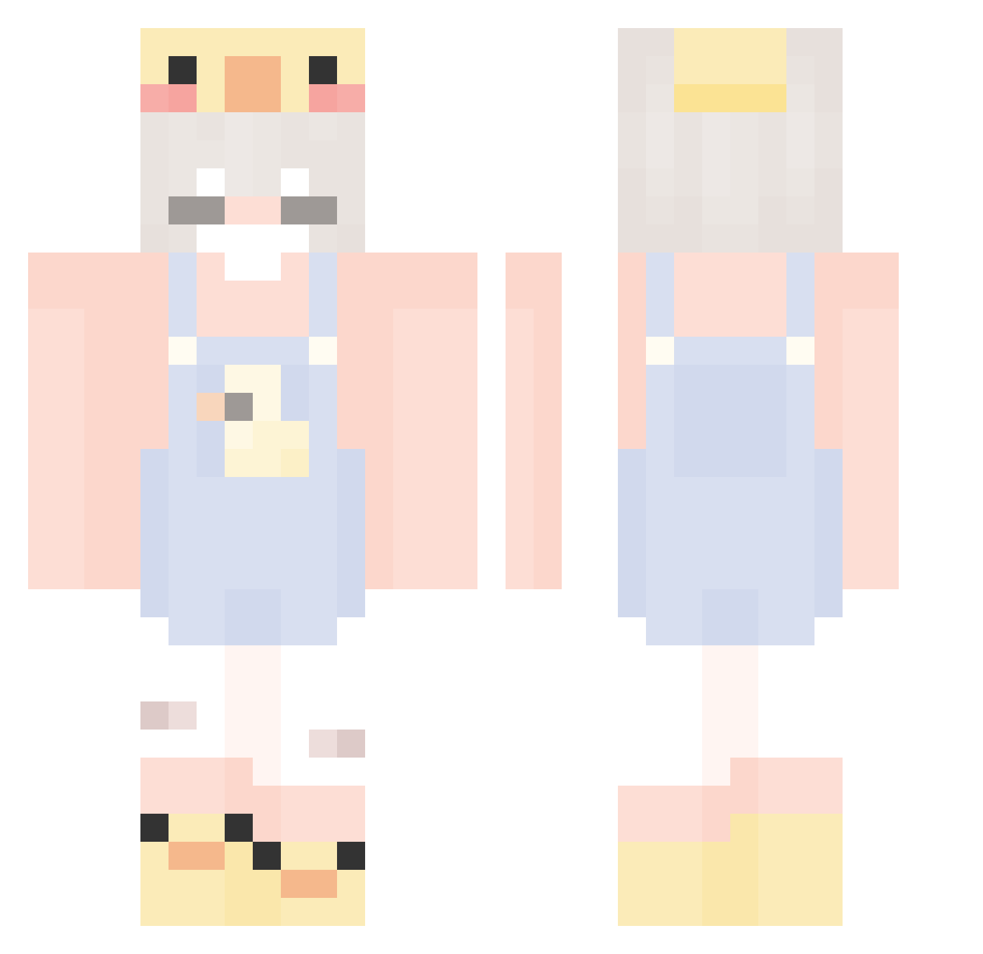 watwas Minecraft skin, front and back view