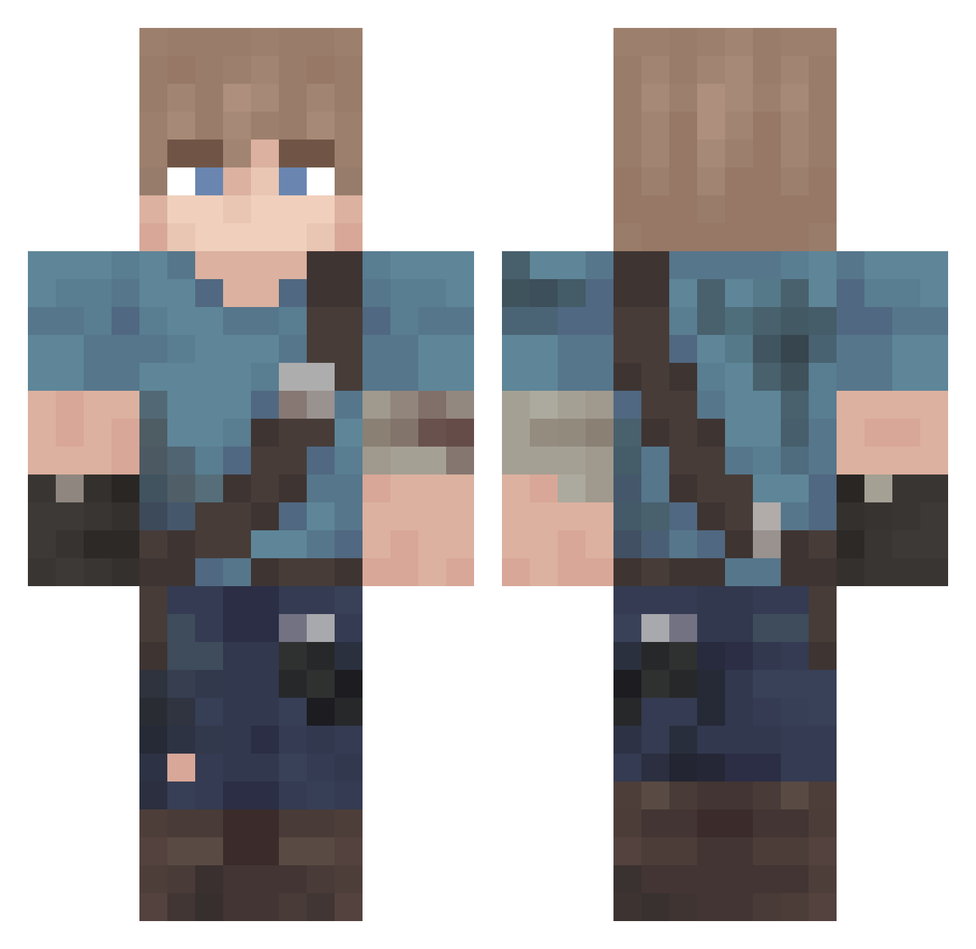 HectorSBM Minecraft skin, front and back view