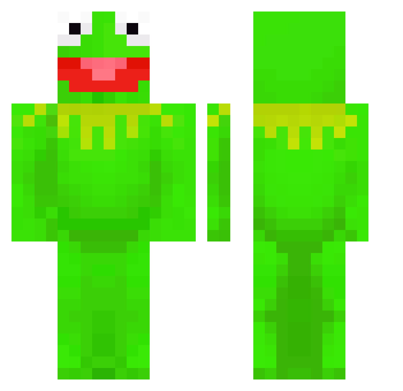 Tanmilk Minecraft skin, front and back view
