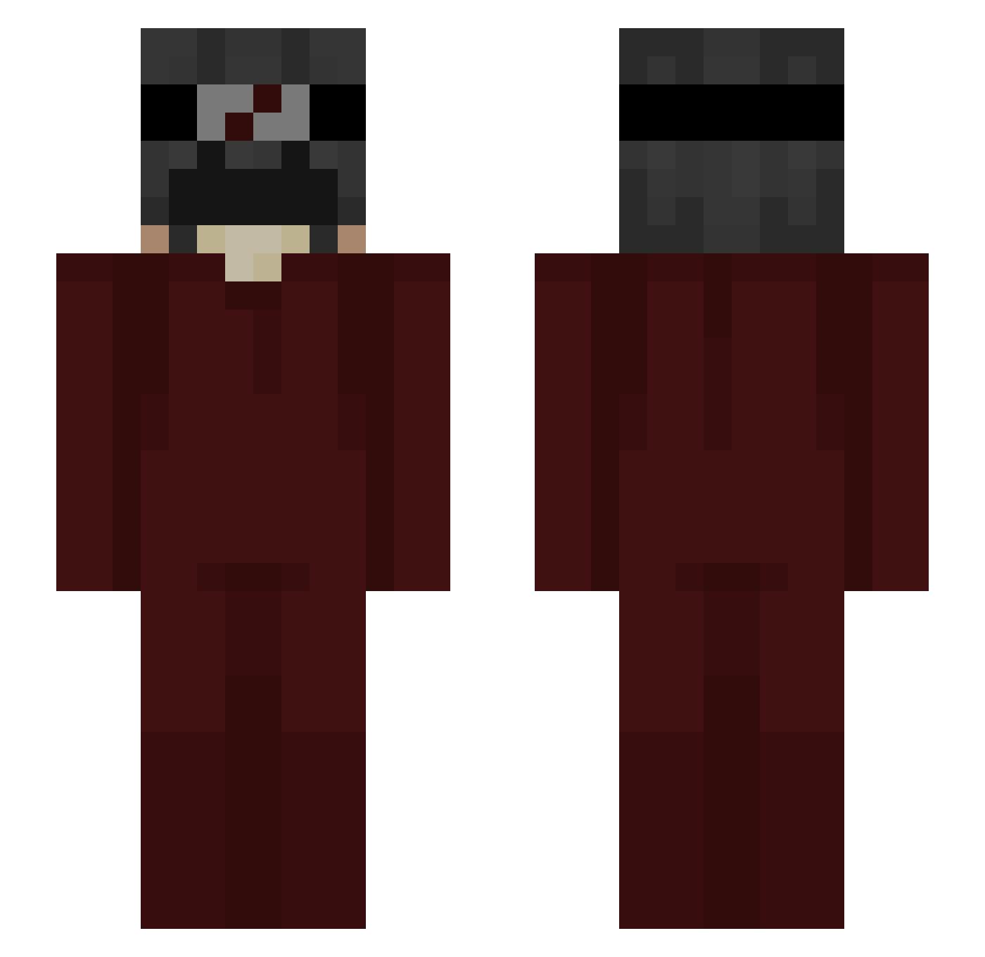 yvonne87 Minecraft skin, front and back view