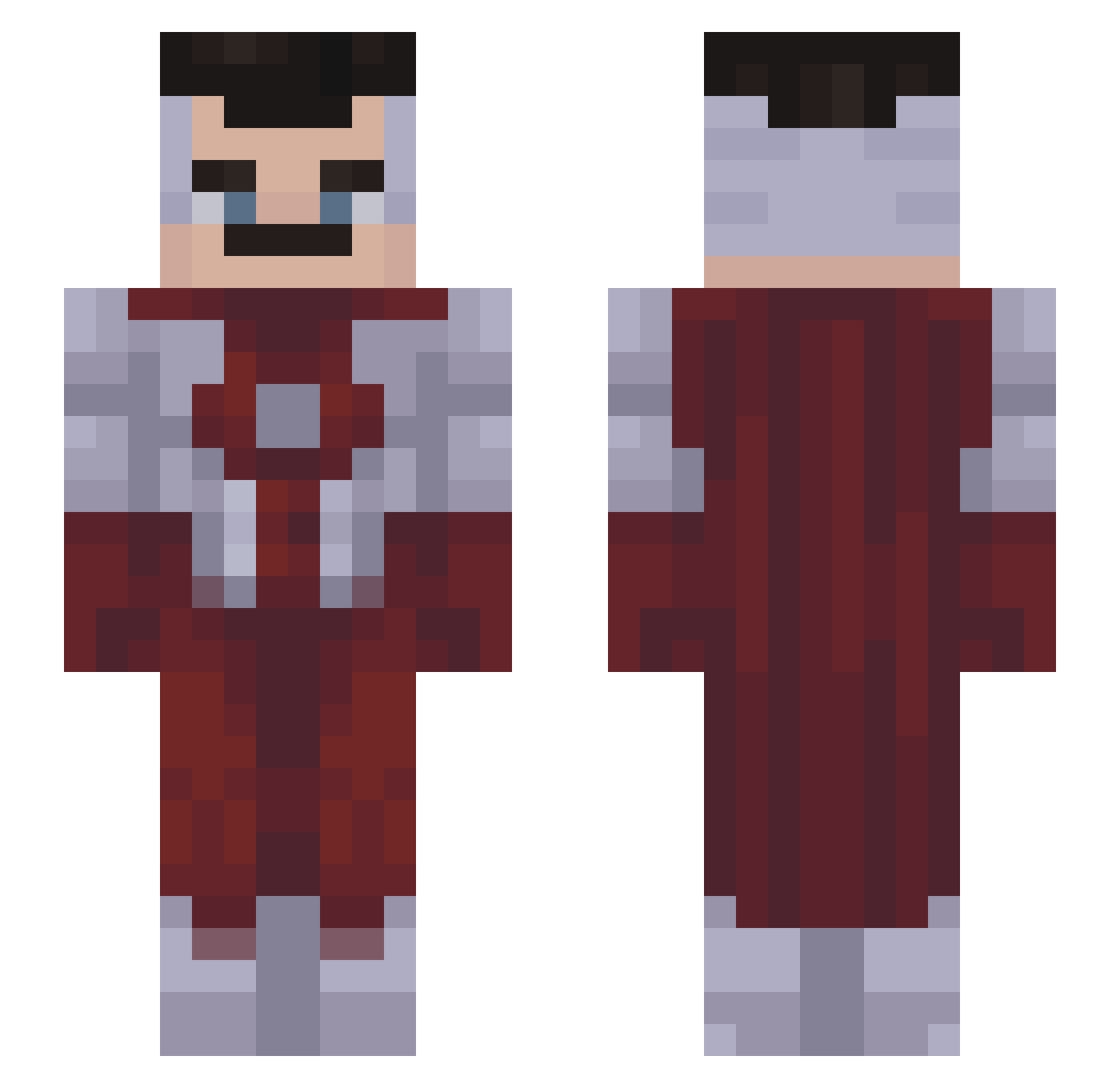 PENESOTE12 Minecraft skin, front and back view