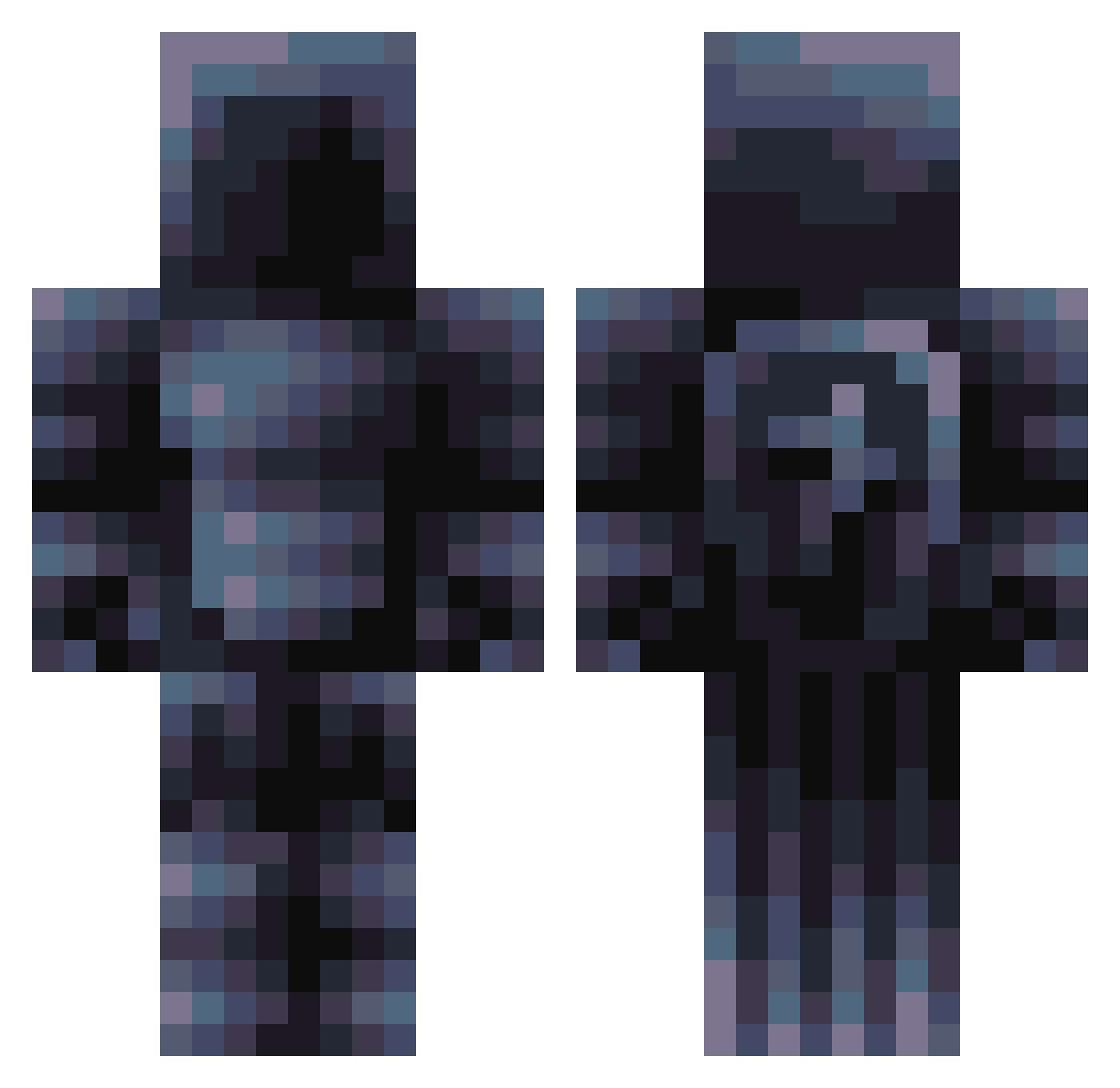 RobinCool18 Minecraft skin, front and back view