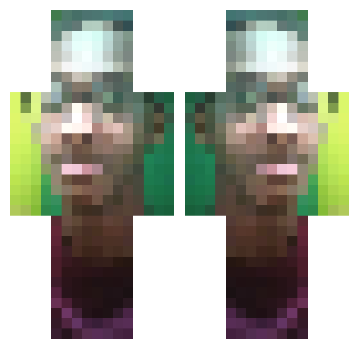 zcubed_ Minecraft skin, front and back view