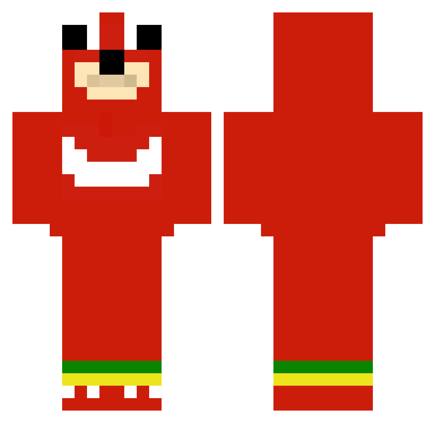 Mine_Menner Minecraft skin, front and back view
