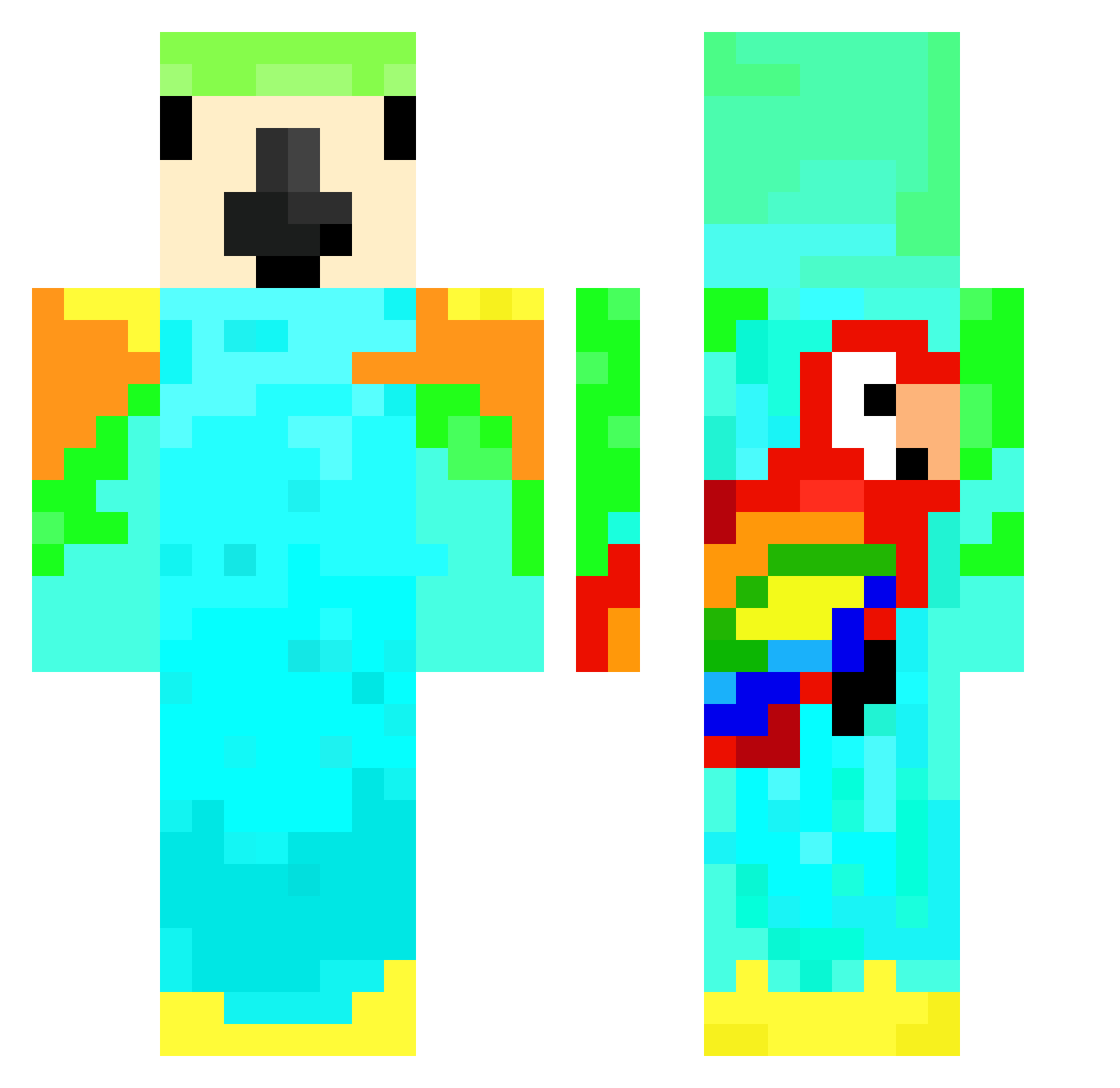 speknek_0412 Minecraft skin, front and back view