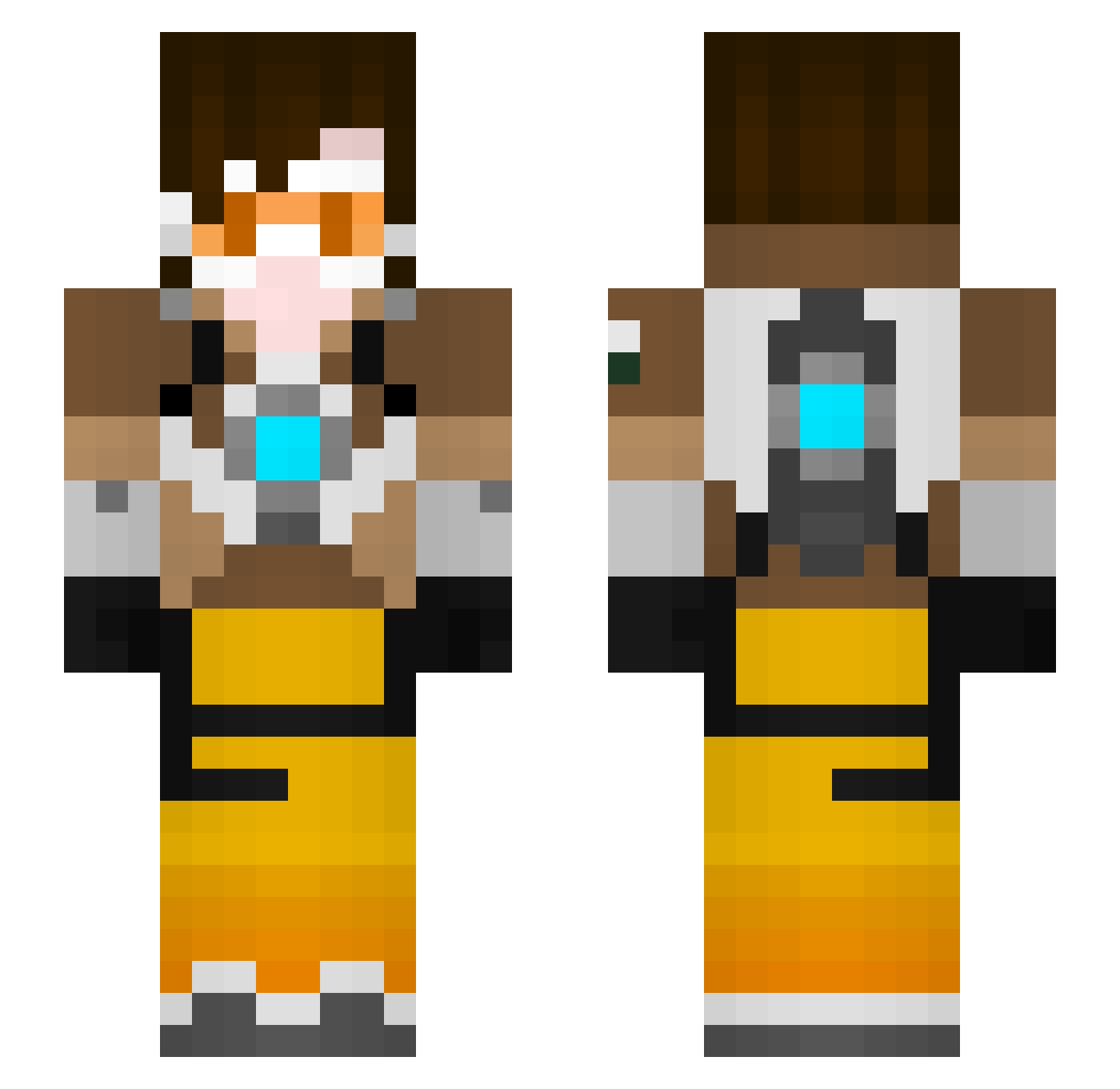 OscarCast_Eu Minecraft skin, front and back view