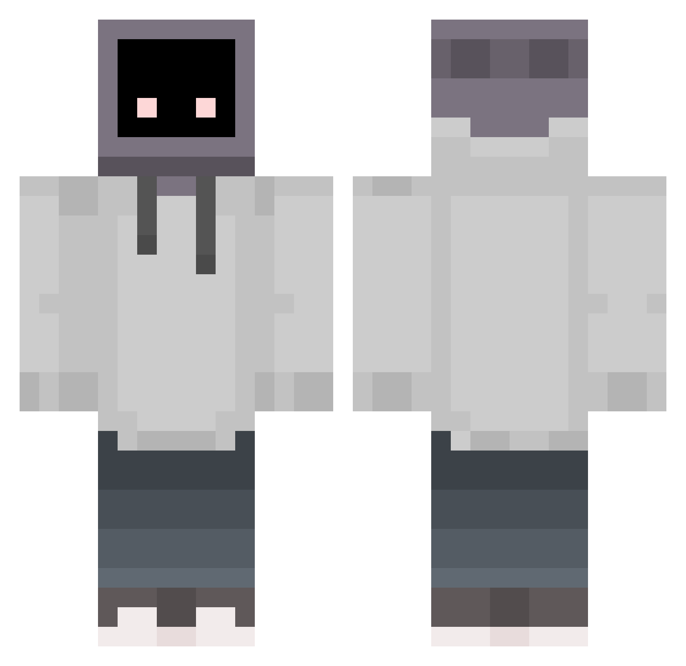 Proxim_ Minecraft skin, front and back view