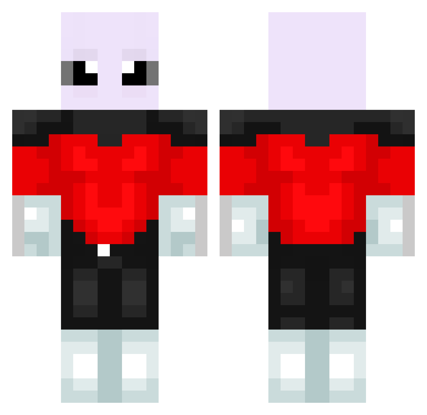 padalia Minecraft skin, front and back view
