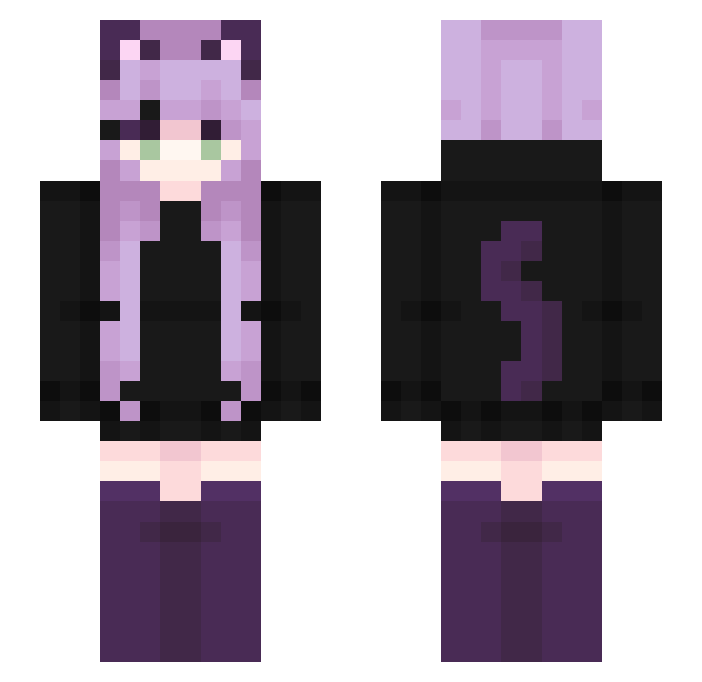 hayiem Minecraft skin, front and back view