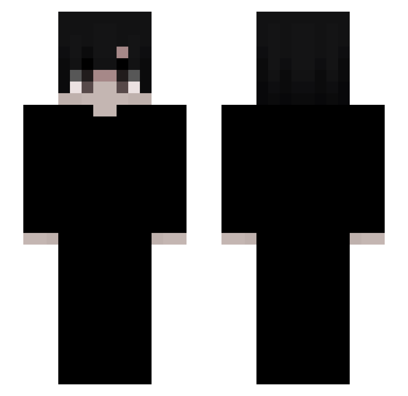 CoppleJuice Minecraft skin, front and back view