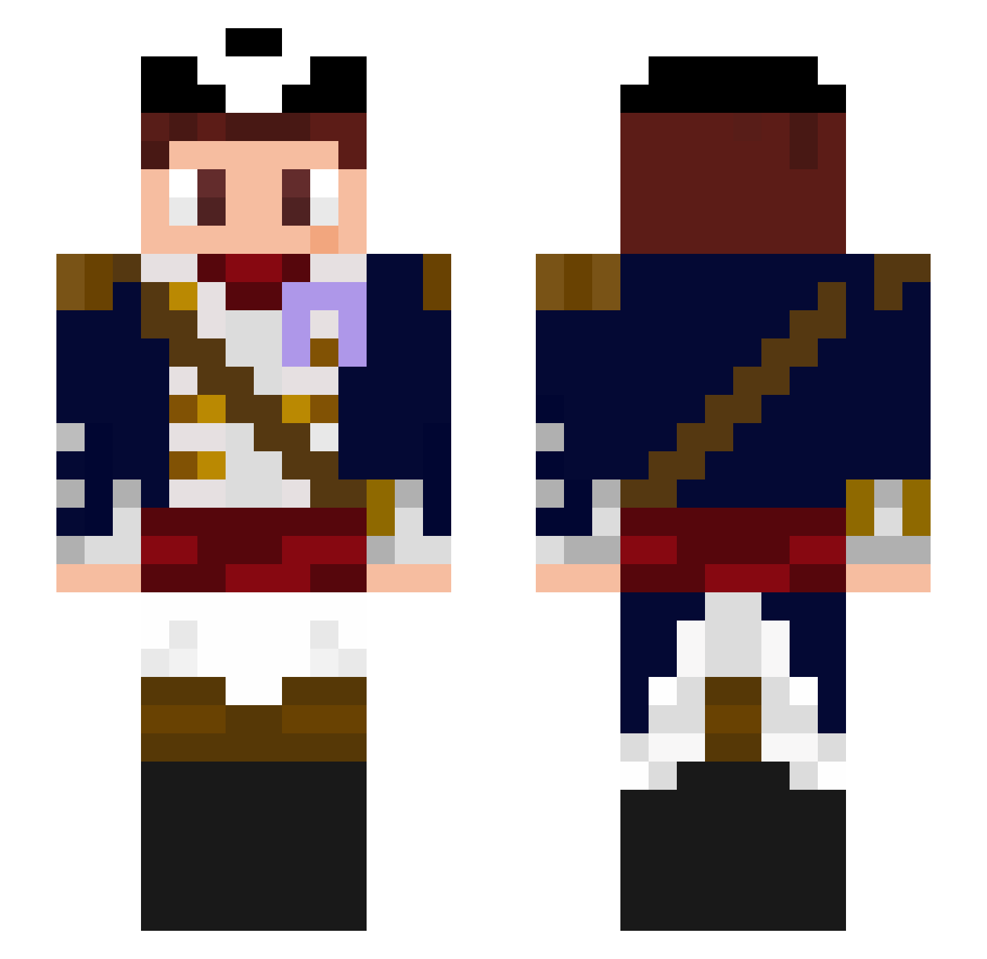 Psycho_Boy Minecraft skin, front and back view
