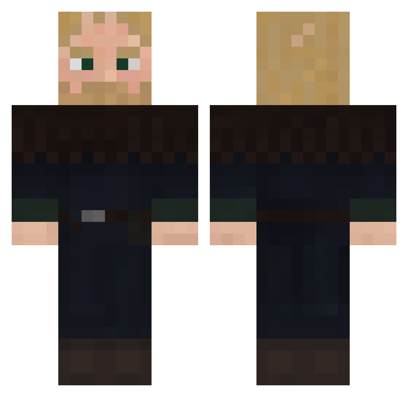 champagnefeyn Minecraft skin, front and back view