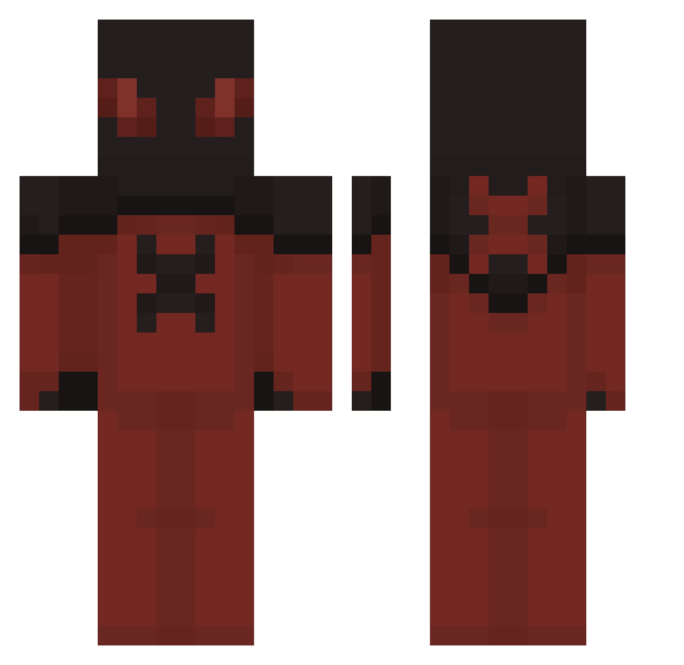Donko1525 Minecraft skin, front and back view