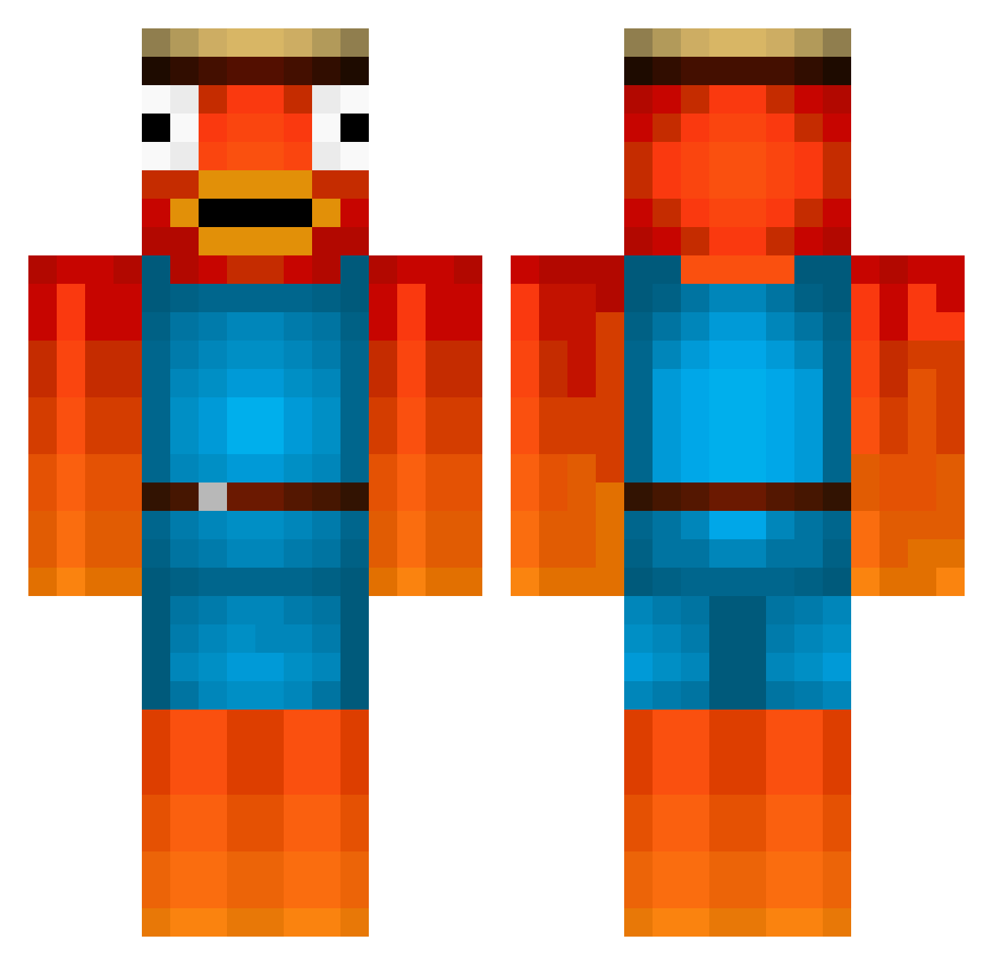 Hamza_AlGamdhi Minecraft skin, front and back view