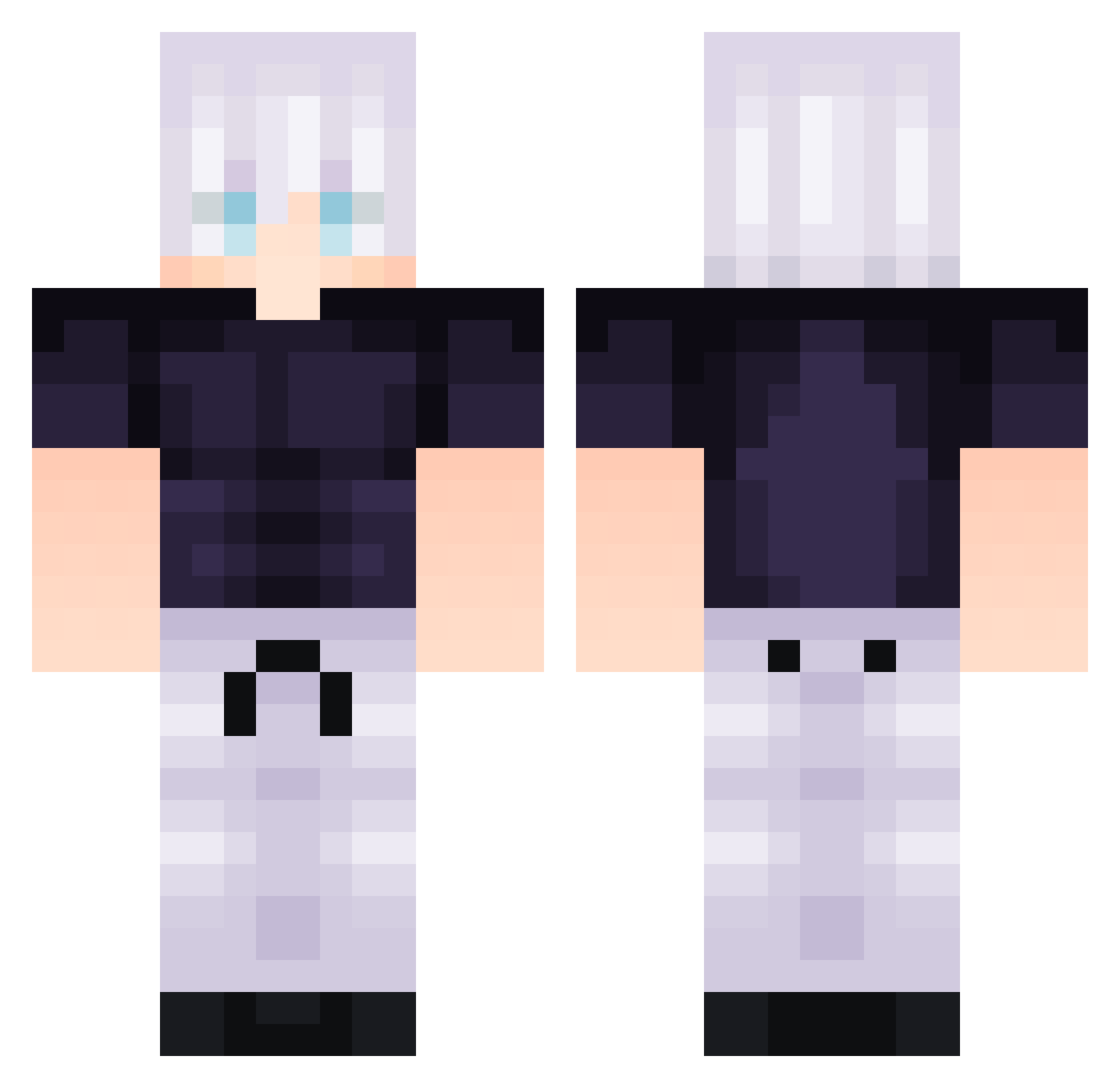 schnzel Minecraft skin, front and back view
