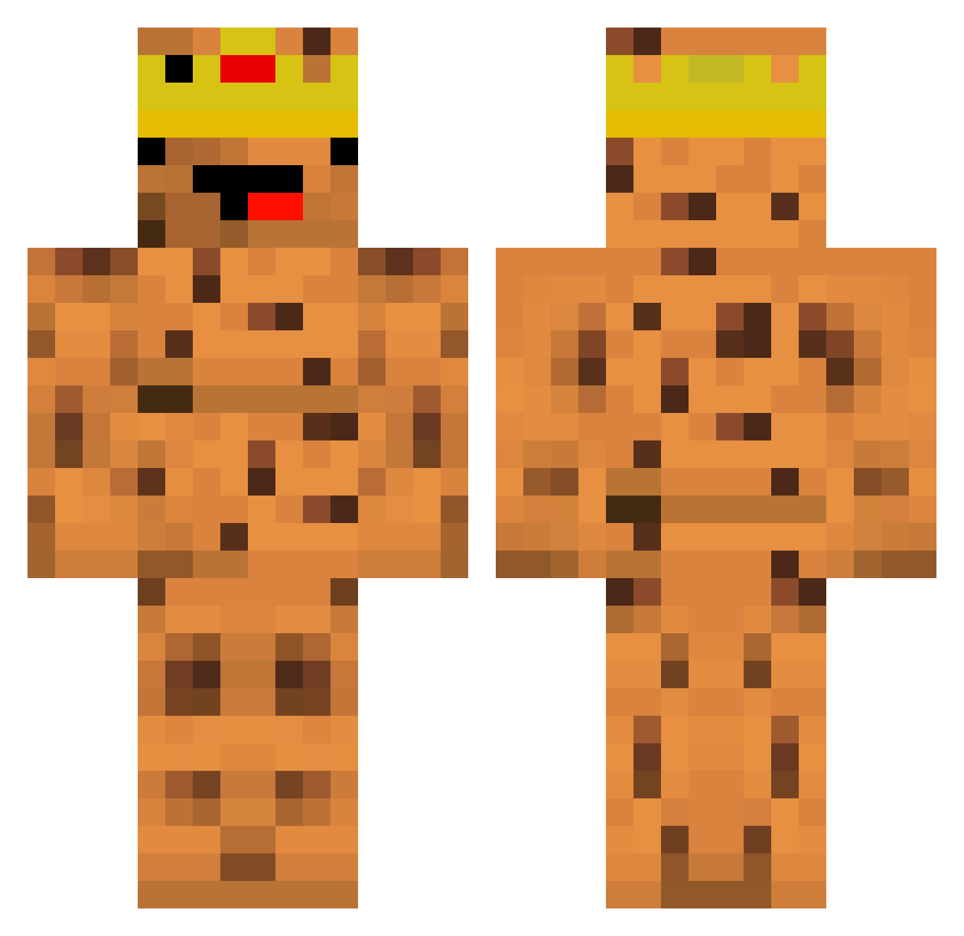 BLAKM0NKE360 Minecraft skin, front and back view