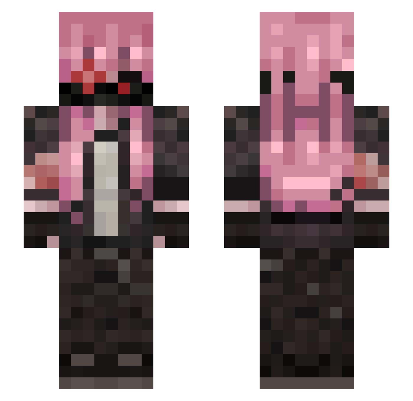 vexotyl Minecraft skin, front and back view