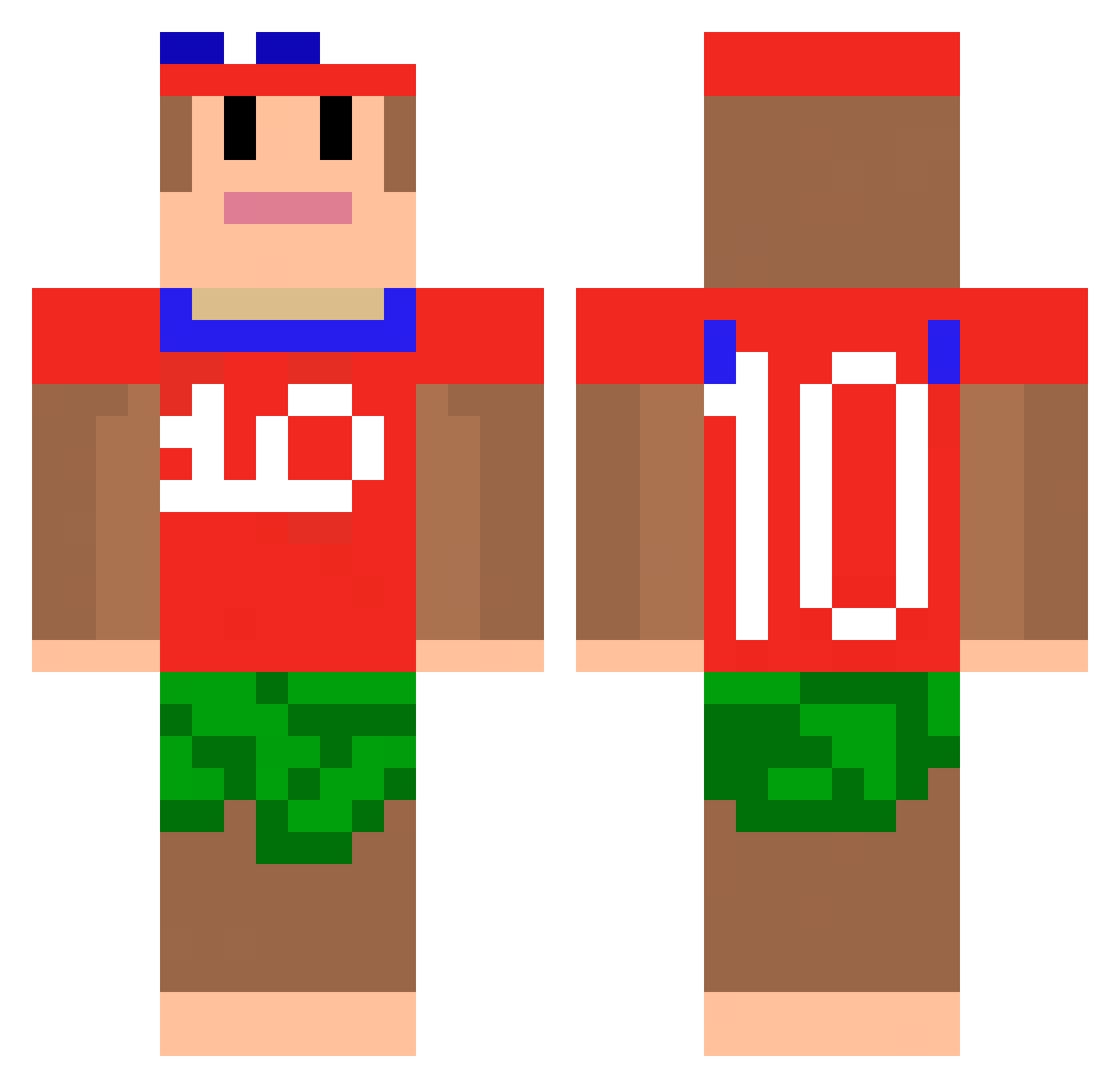 RakitirkTikToo Minecraft skin, front and back view