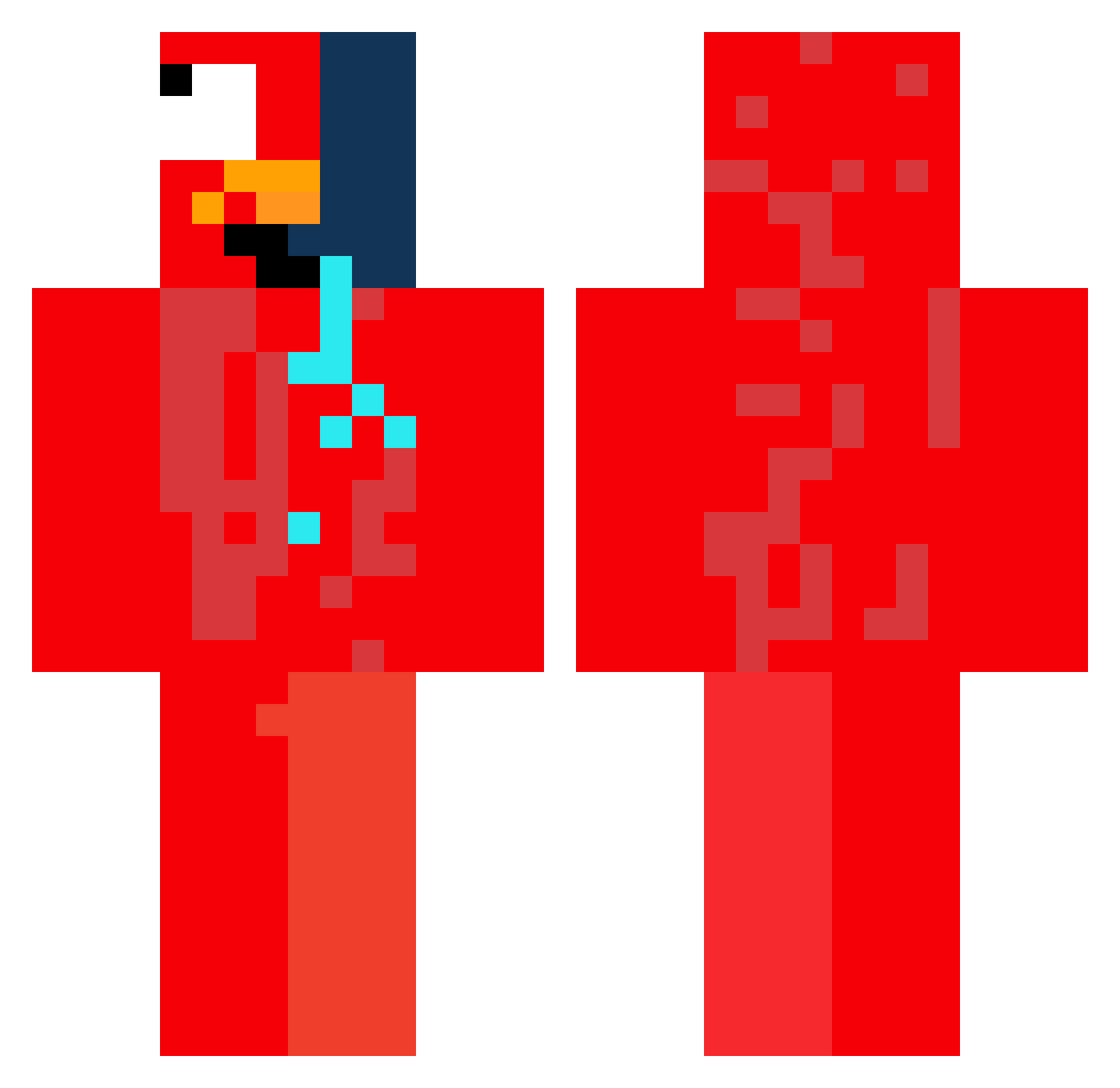 Puppet_Gamer66 Minecraft skin, front and back view