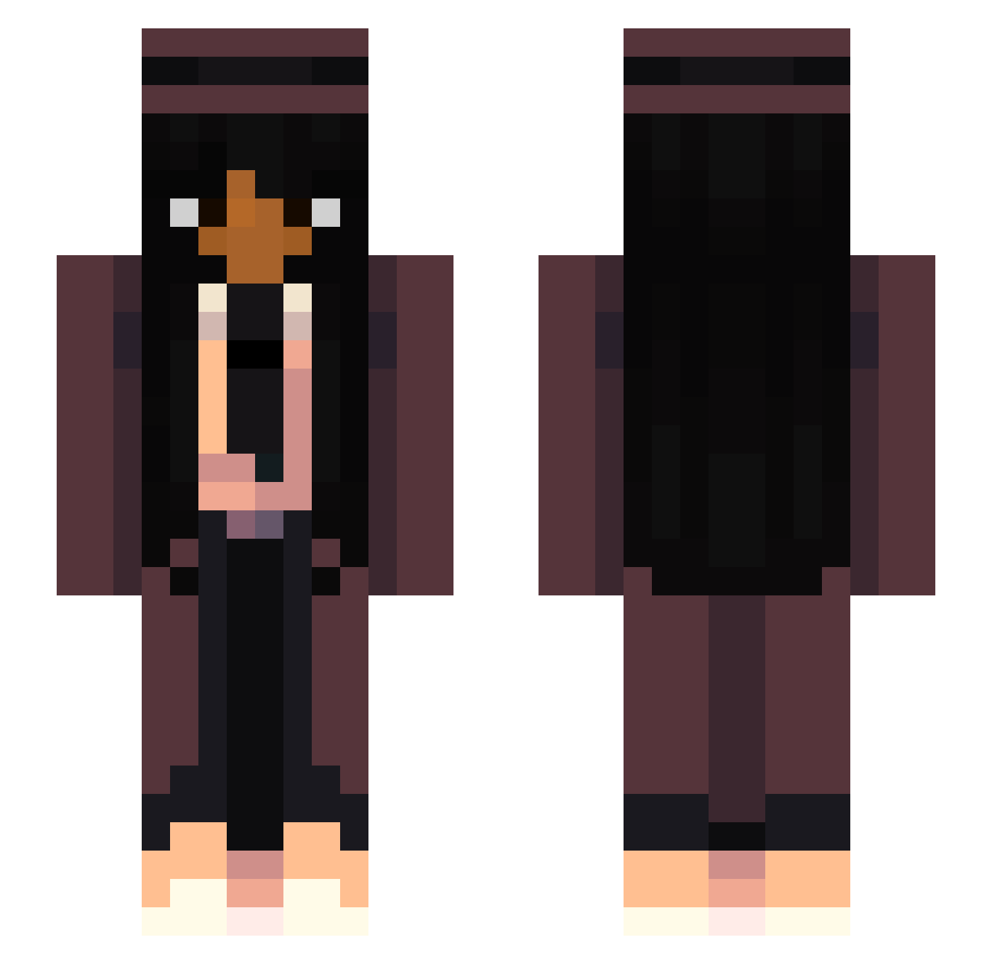 silksonic Minecraft skin, front and back view