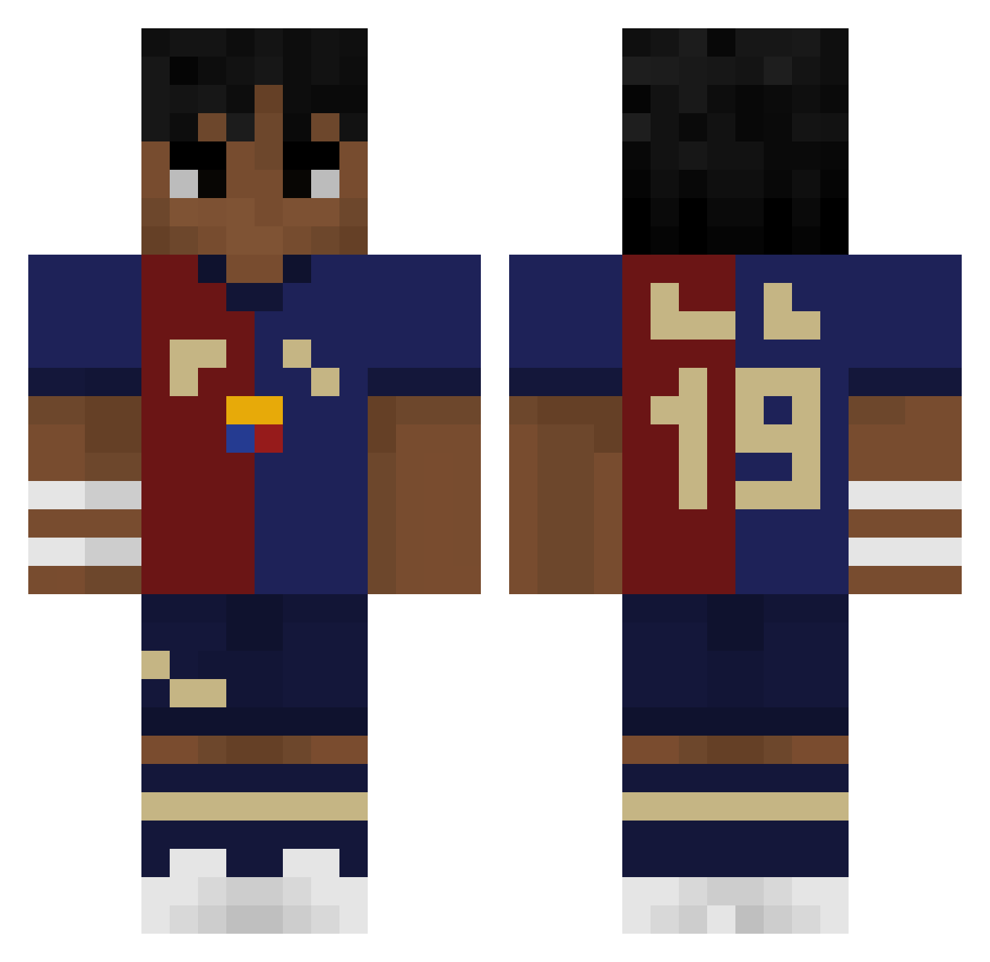 weezyeazy Minecraft skin, front and back view