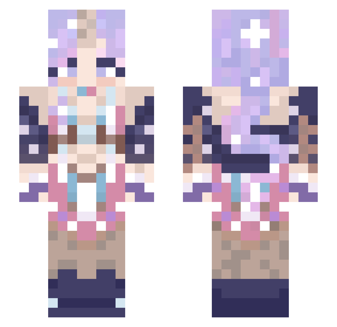 lilfunkyfungus Minecraft skin, front and back view