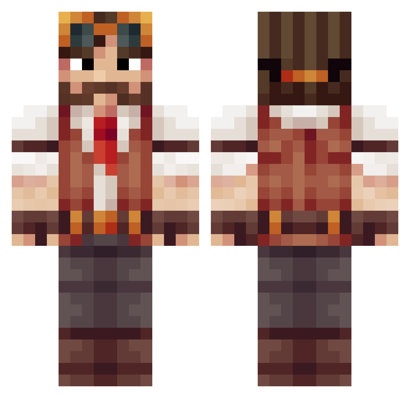 GUYZR Minecraft skin, front and back view