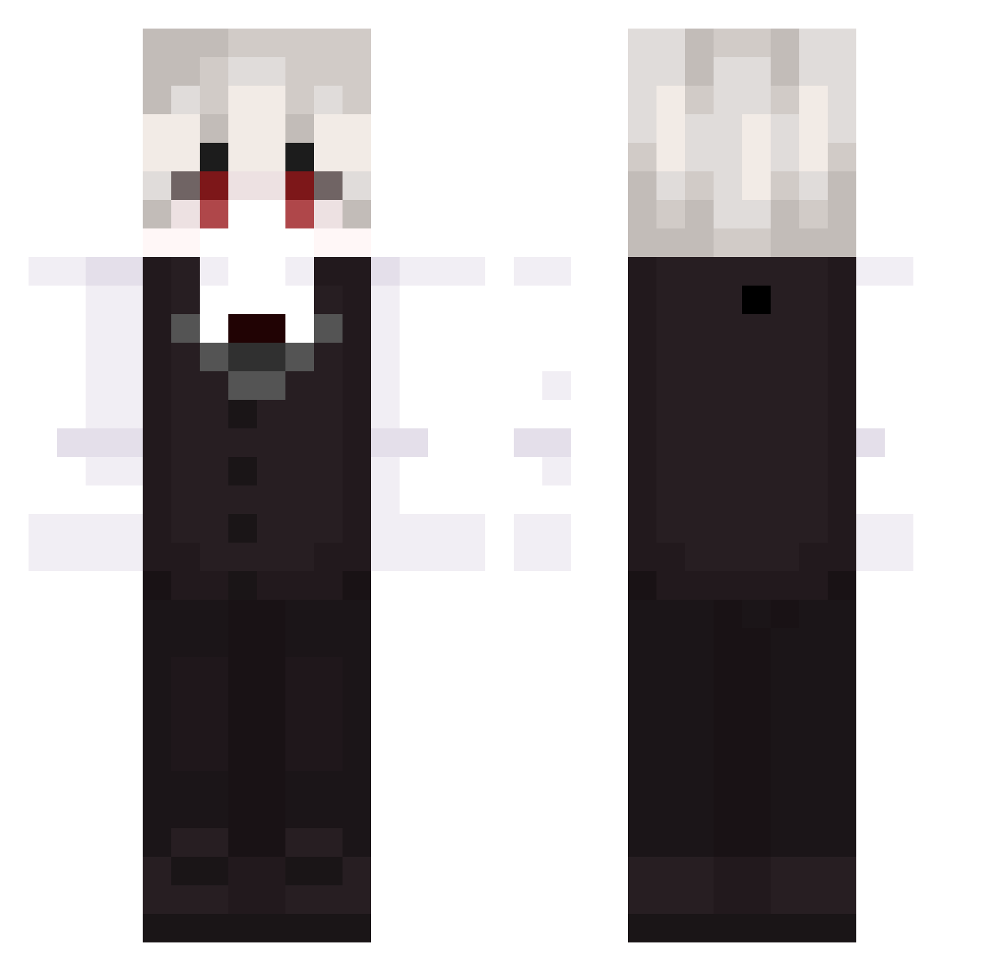 s2jer Minecraft skin, front and back view