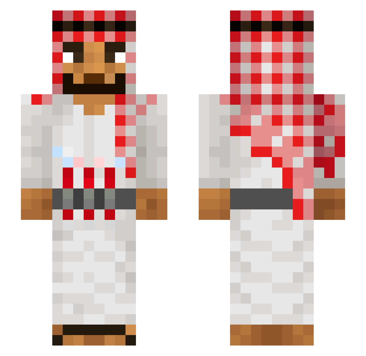 OsamasLagging Minecraft skin, front and back view