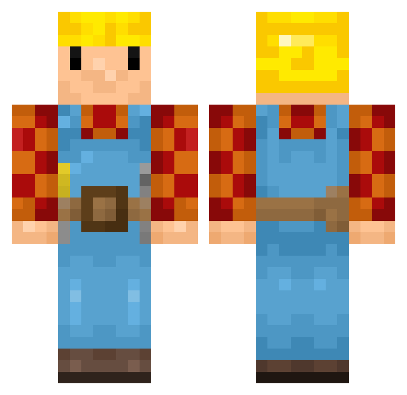 SeeboyMC98 Minecraft skin, front and back view