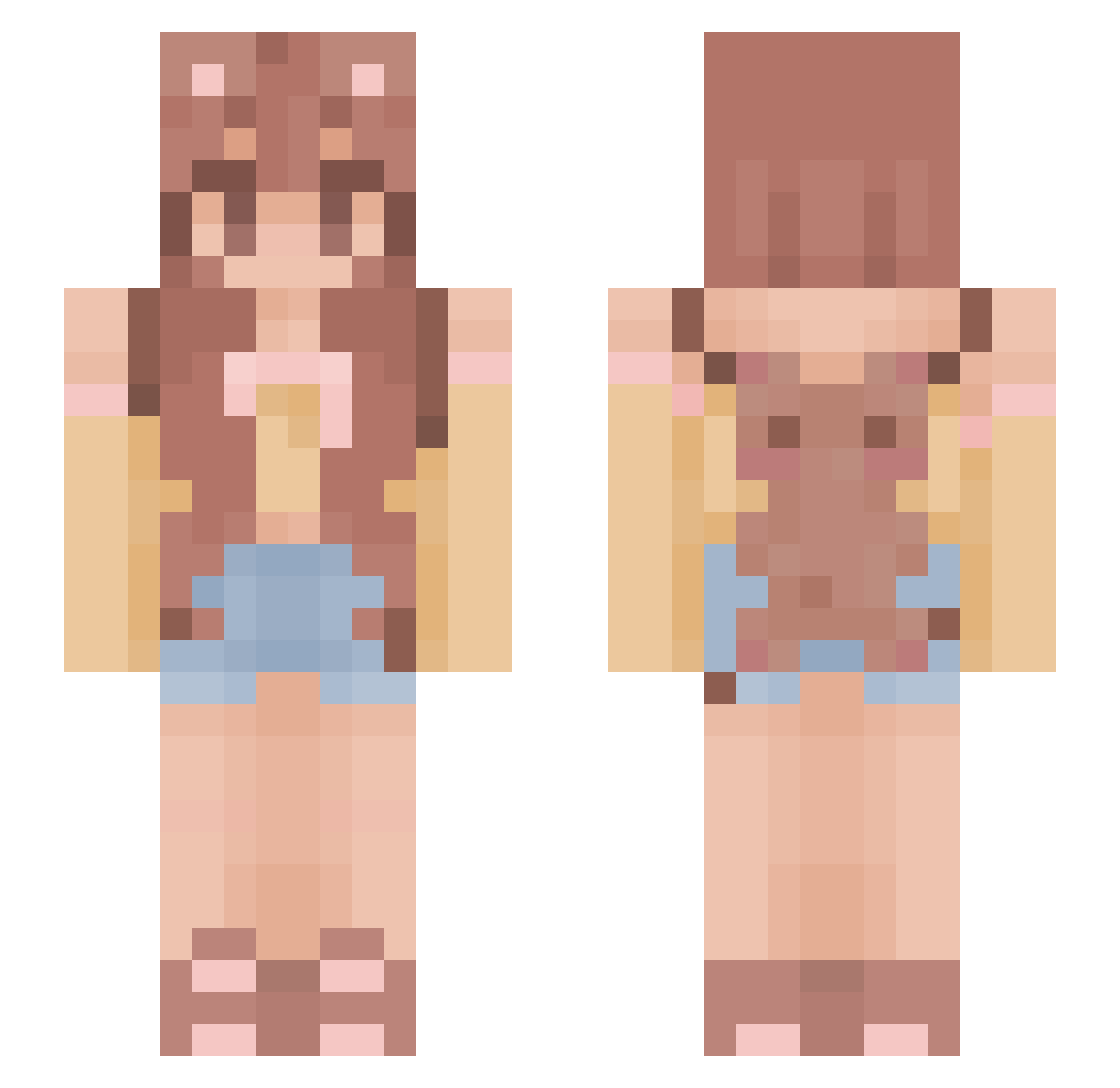 fireflyac Minecraft skin, front and back view