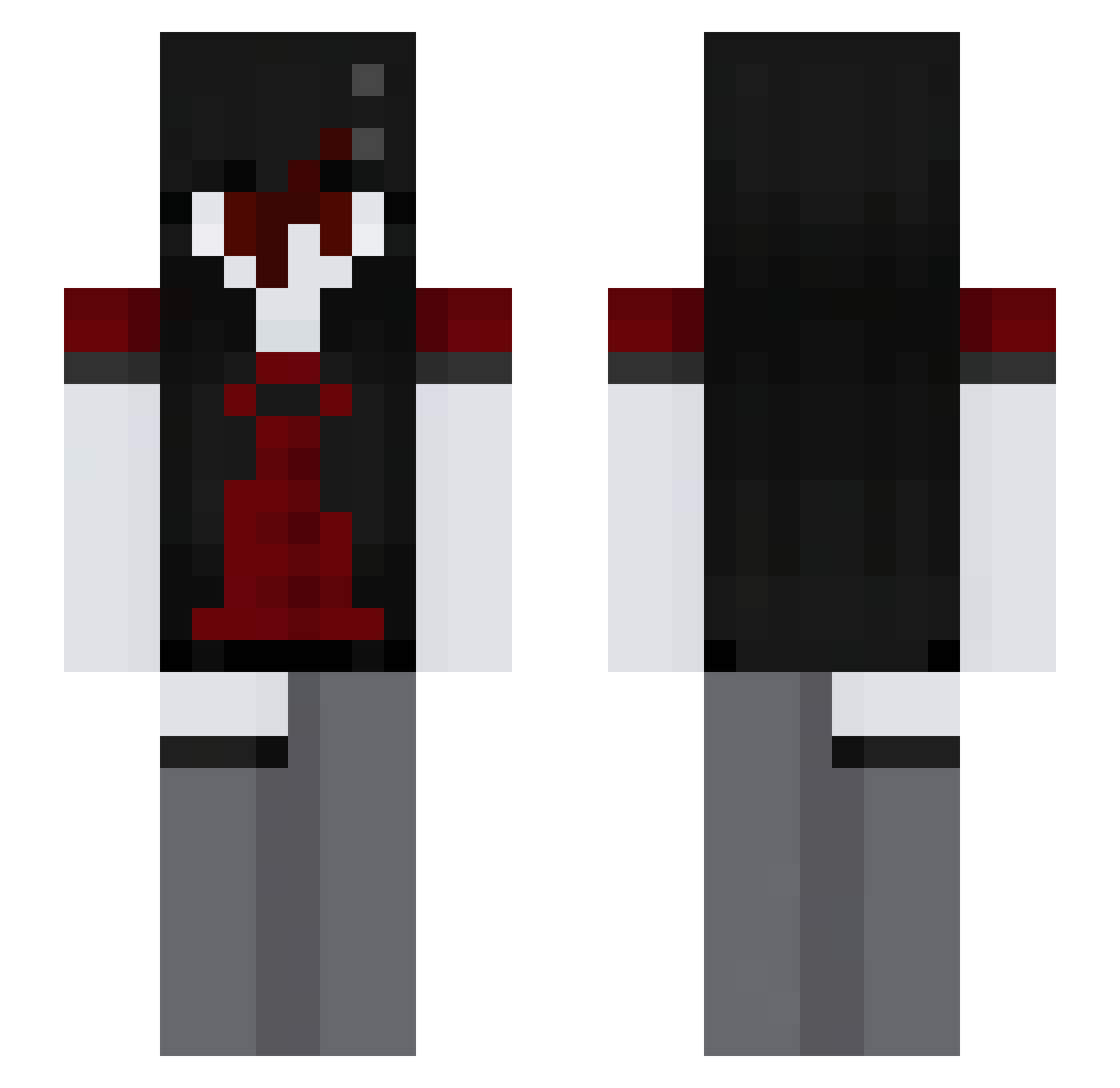 WhiteGirlWastedd Minecraft skin, front and back view