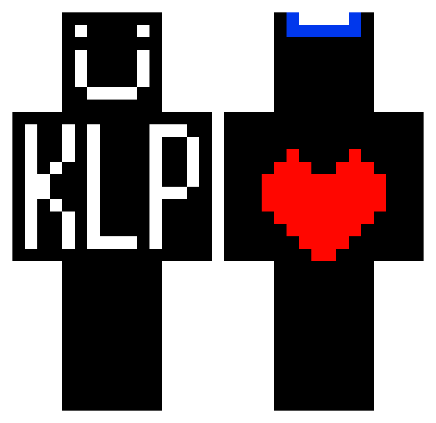 rozechocolade Minecraft skin, front and back view
