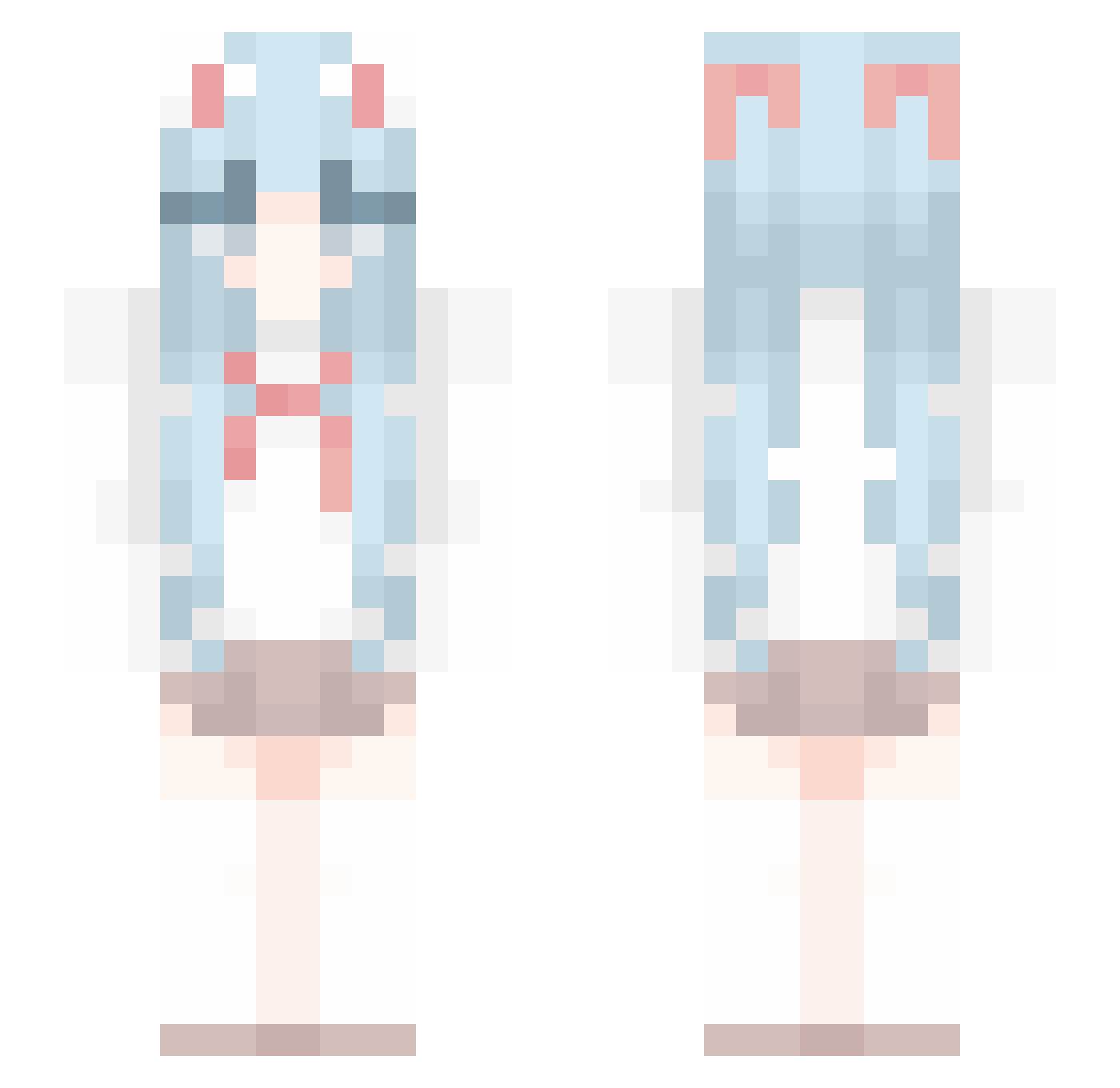 NZ9999 Minecraft skin, front and back view
