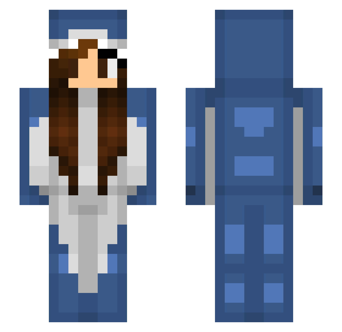 Alexis Minecraft skin, front and back view