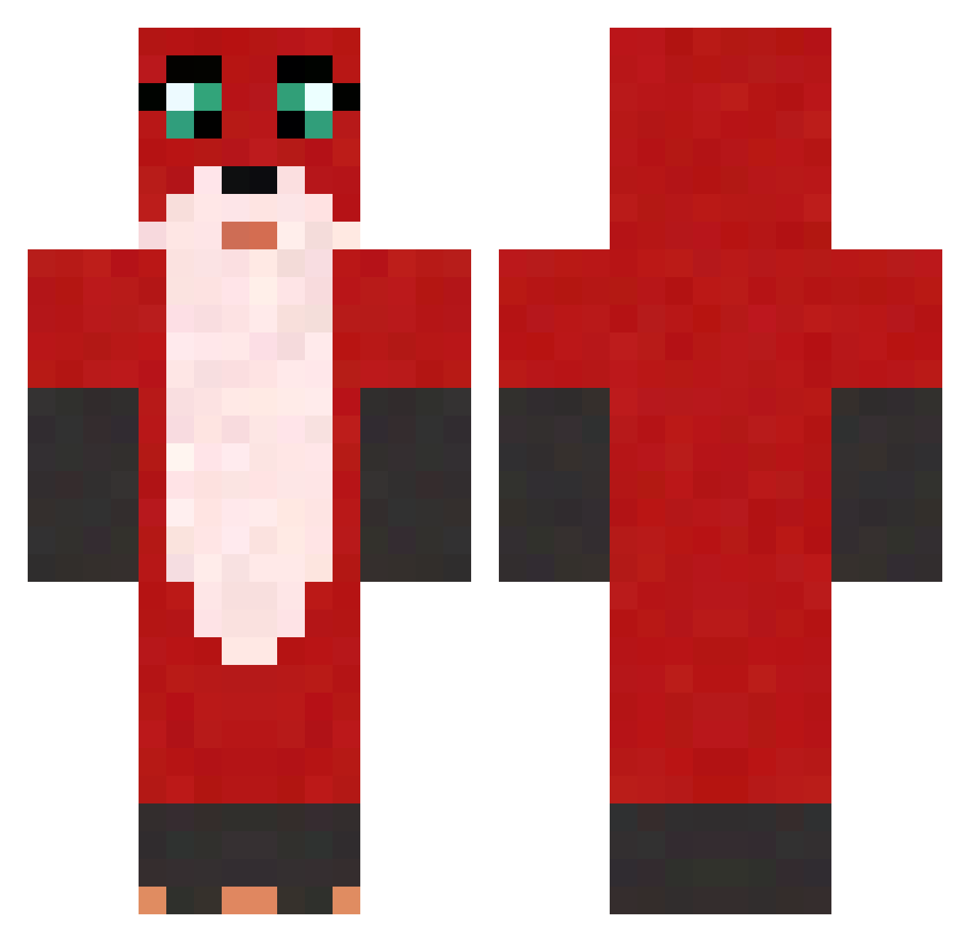 Eilis Minecraft skin, front and back view