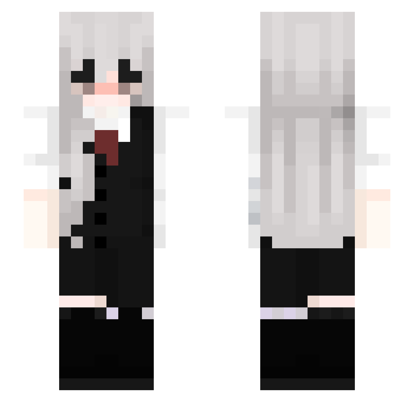 stussynike Minecraft skin, front and back view