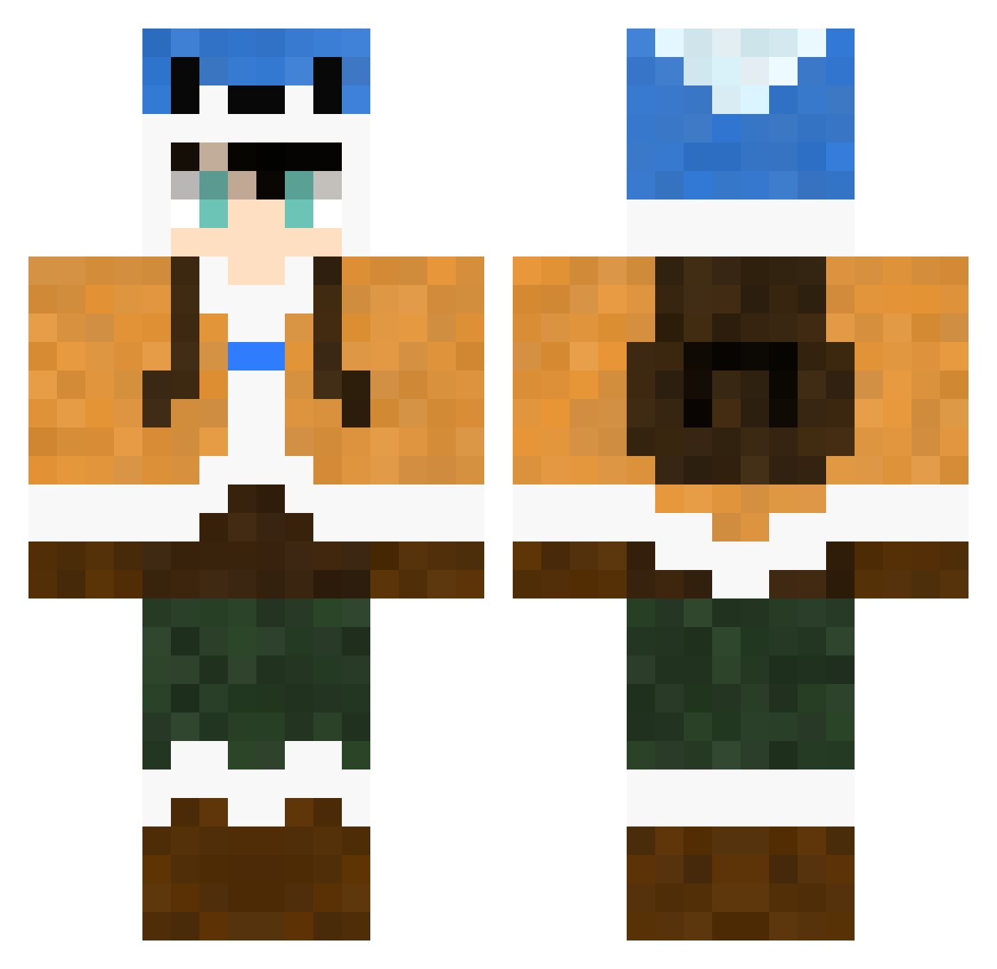 ElNunuArgentino Minecraft skin, front and back view