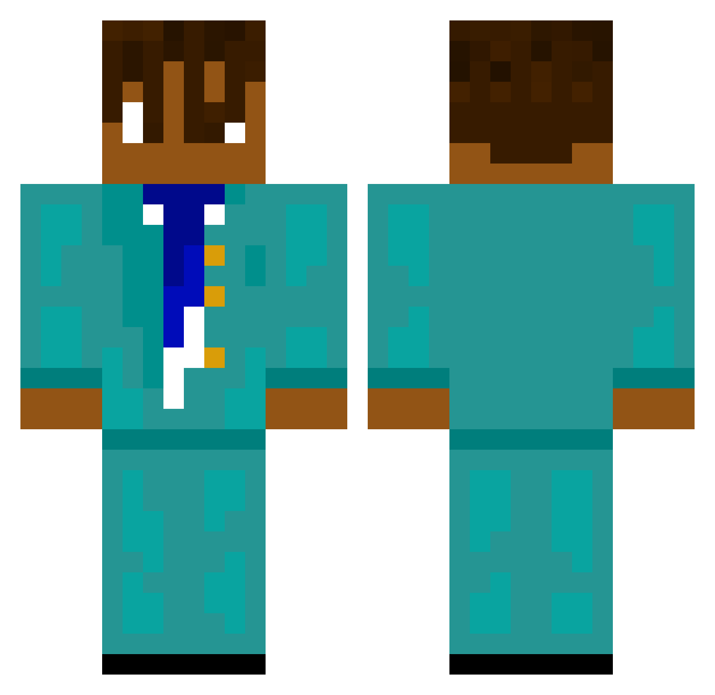 RngJacob Minecraft skin, front and back view