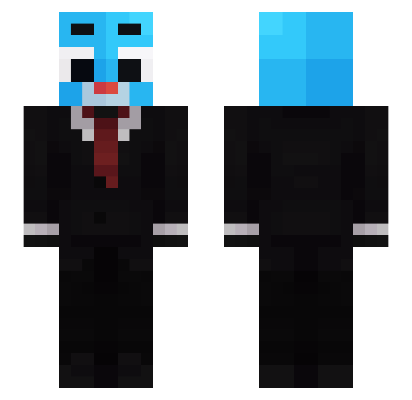 Hadrineo Minecraft skin, front and back view