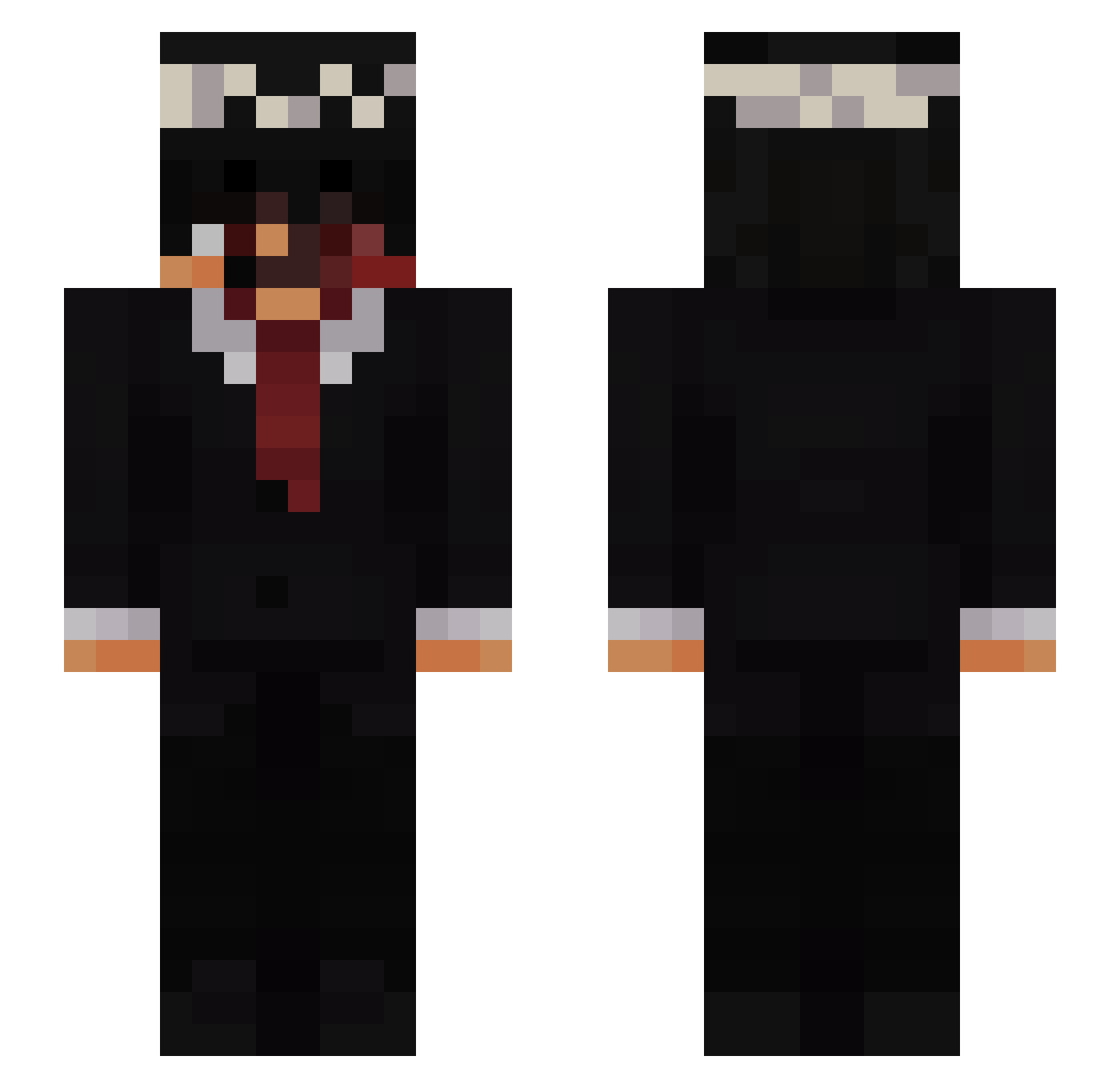 Iknowdumb Minecraft skin, front and back view
