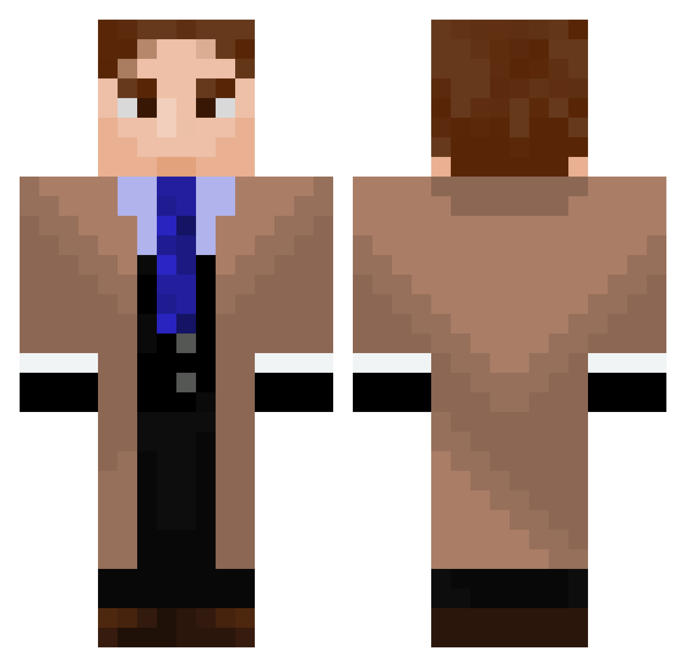 Mellenker Minecraft skin, front and back view