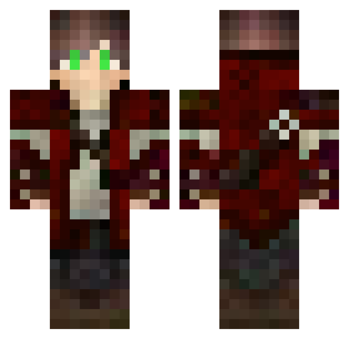 devrimayn Minecraft skin, front and back view