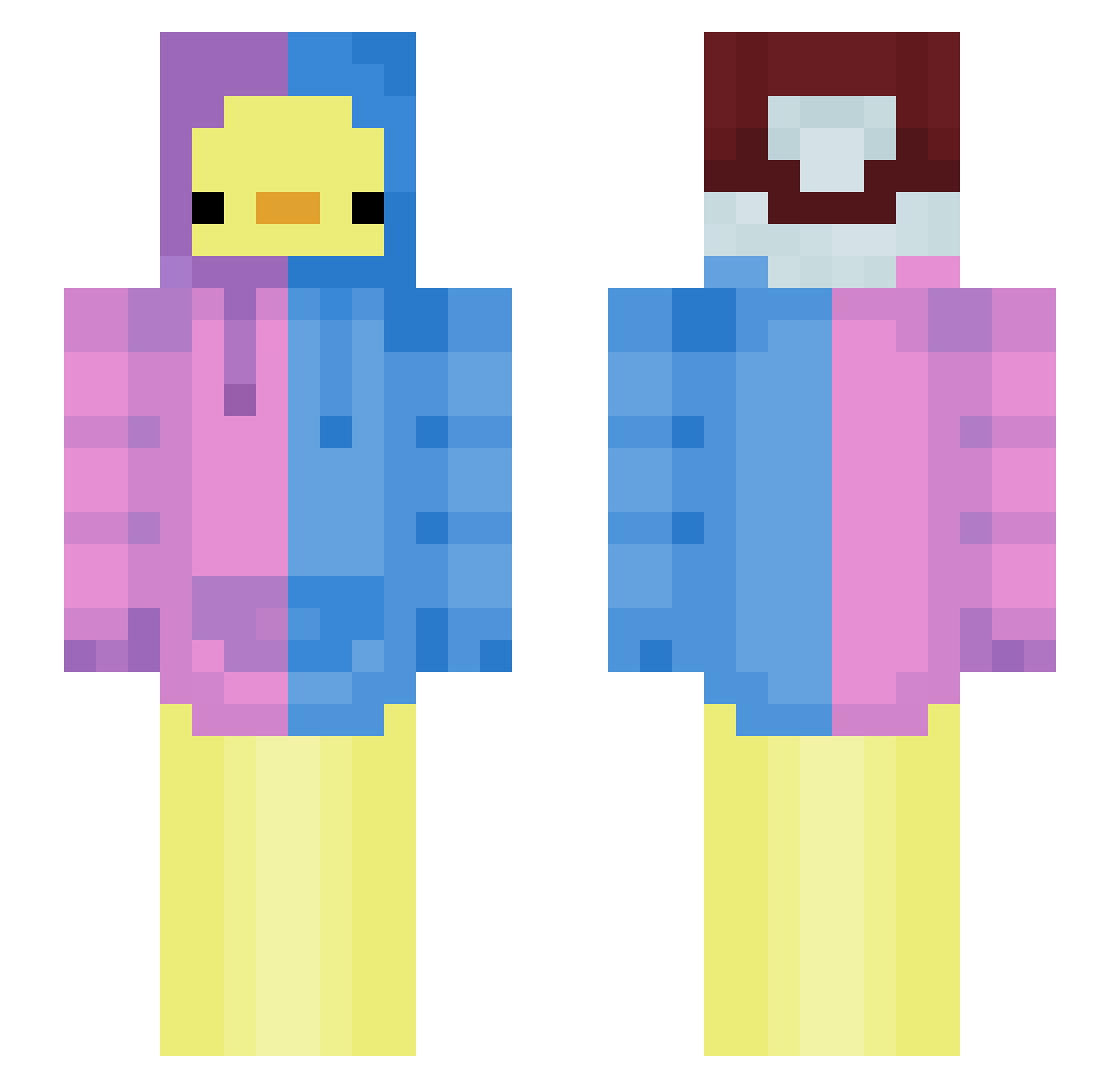 SwagAssassin7 Minecraft skin, front and back view
