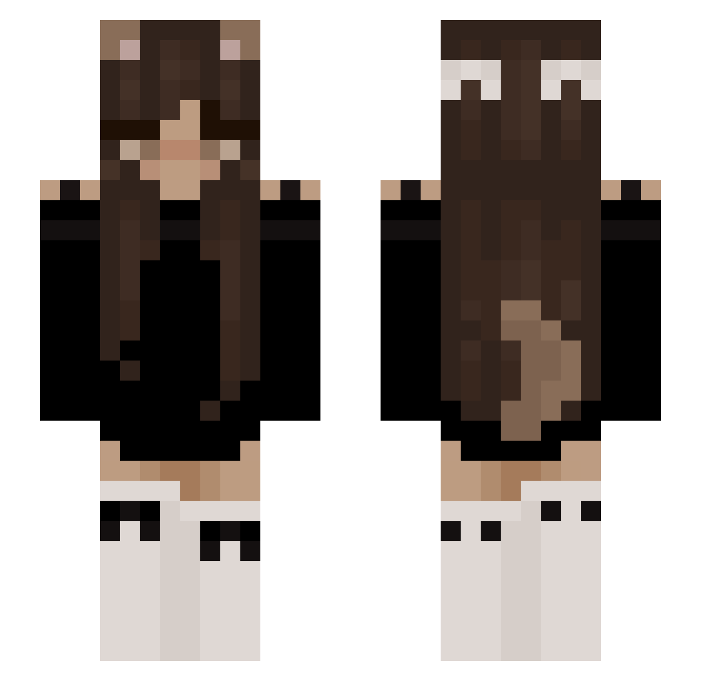 Fionlagh Minecraft skin, front and back view