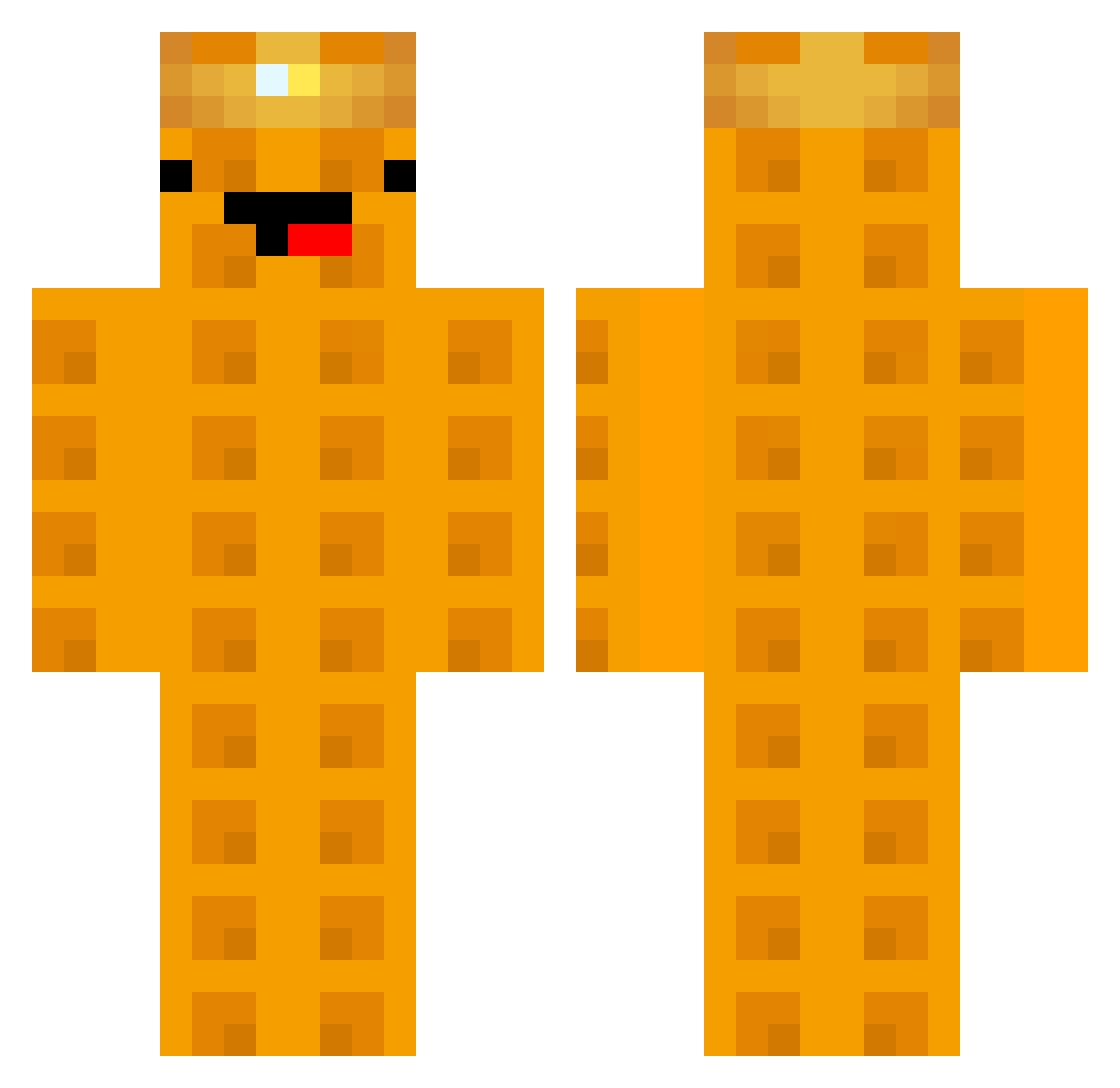 ItzLukemc Minecraft skin, front and back view