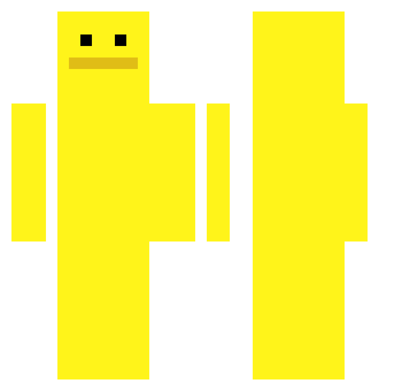 ScarAK47 Minecraft skin, front and back view
