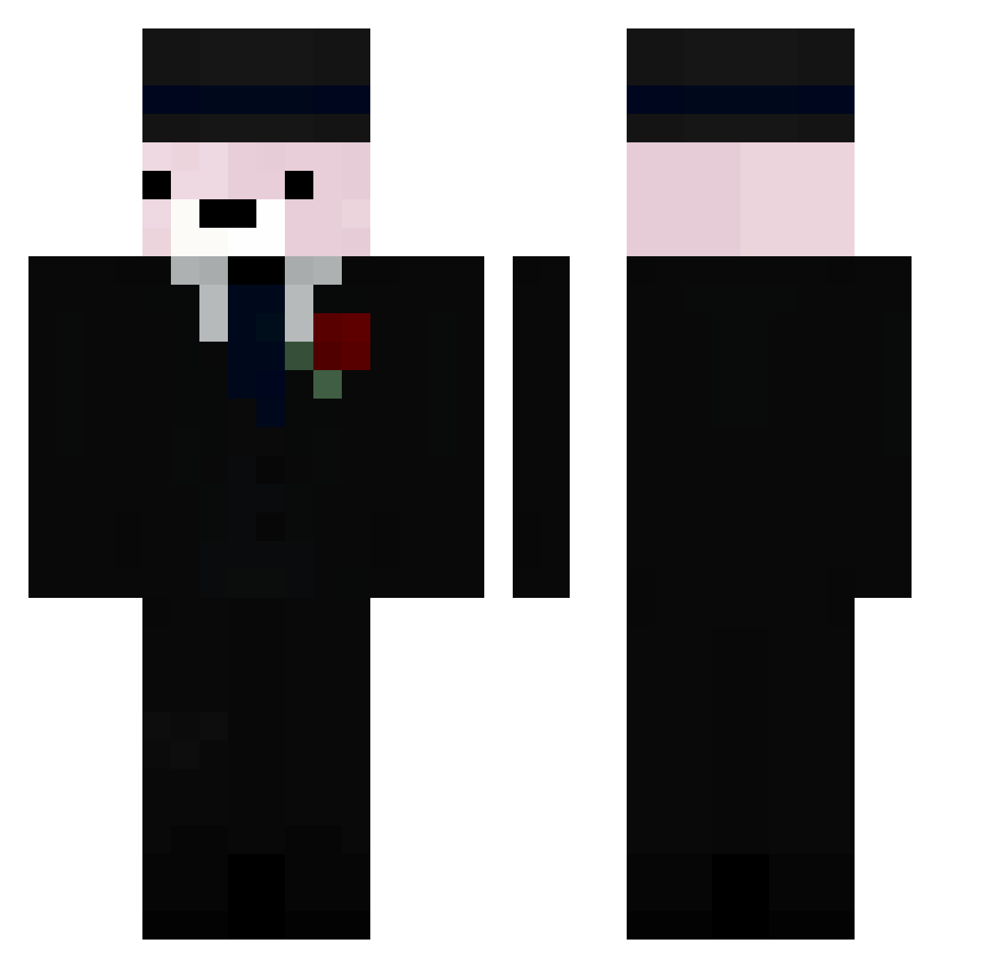 ItzFoolishFitz Minecraft skin, front and back view
