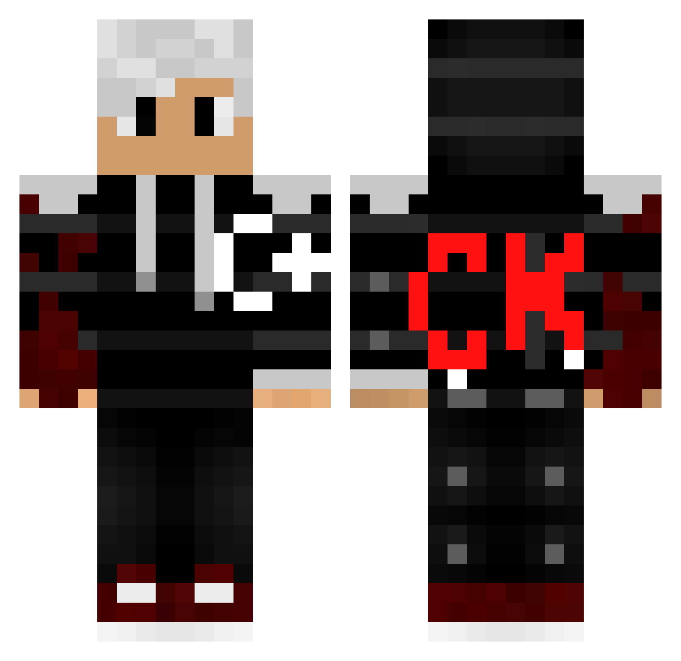 xSup3rPu55yH4ze_ Minecraft skin, front and back view